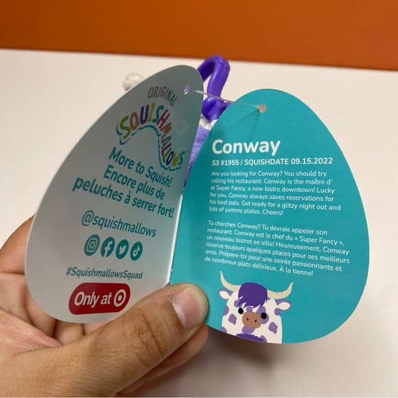 Squishmallow Conway the Highland Cow Clip 3” - Picture 6 of 8